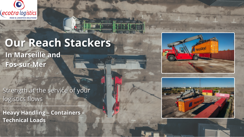 Our reach stackers: always on site, always operational, ready to lift up to 44 tonnes